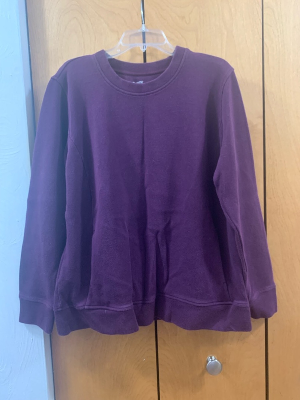 Duluth Trading Co Plum Crew Sweatshirt - Deep Berry